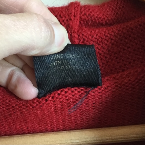 Peruvian Alpaca Red Wool Zipper Hooded Cardigan - Picture 8 of 10